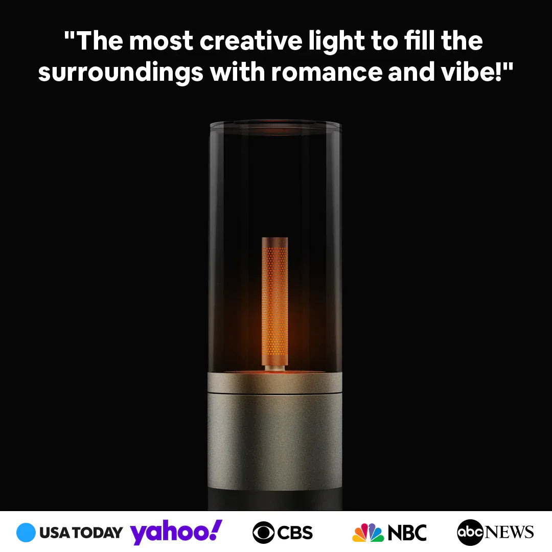 Yellow Nightstand Rechargeable Candle Table Lamp