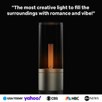 Yellow Nightstand Rechargeable Candle Table Lamp