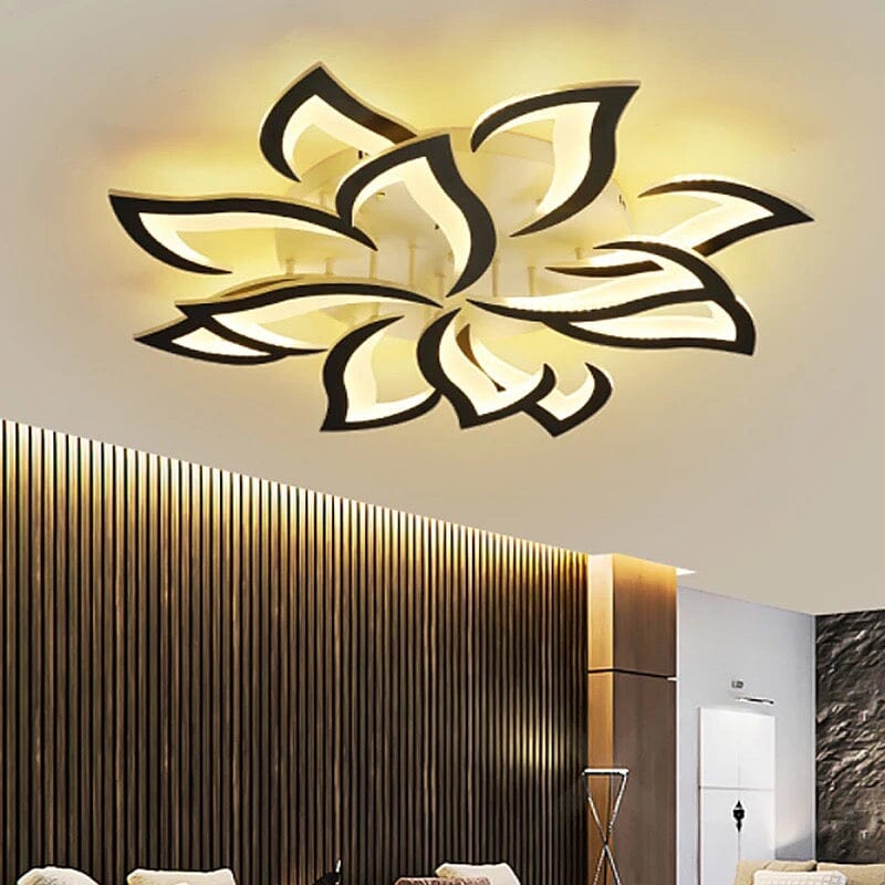 Modern Acrylic Iron Flower Chandelier Lamp