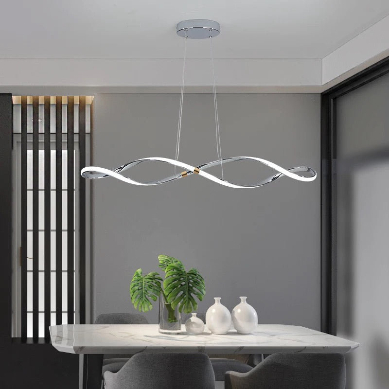 Modern Spiral Curvature LED chandeliers