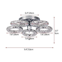 Modern Stainless Steel Lustres K9 Crystal Chandelier