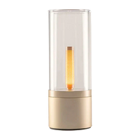 Yellow Nightstand Rechargeable Candle Table Lamp