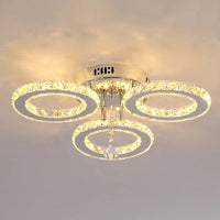 Modern Stainless Steel Lustres K9 Crystal Chandelier
