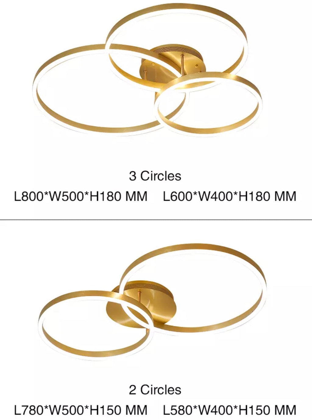 Nordic Round Circle Ring LED Chandeliers