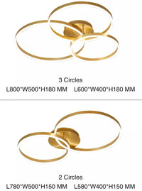 Nordic Round Circle Ring LED Chandeliers
