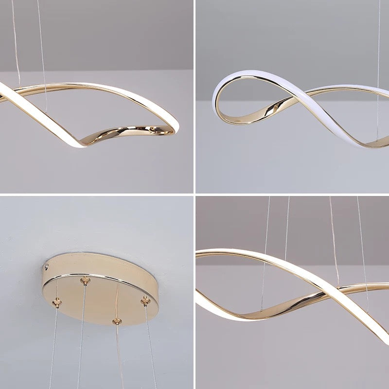 Modern Spiral Curvature LED chandeliers