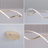 Modern Spiral Curvature LED chandeliers