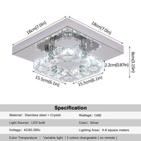 Modern Square Crystal LED K9 Crystal Chandeliers
