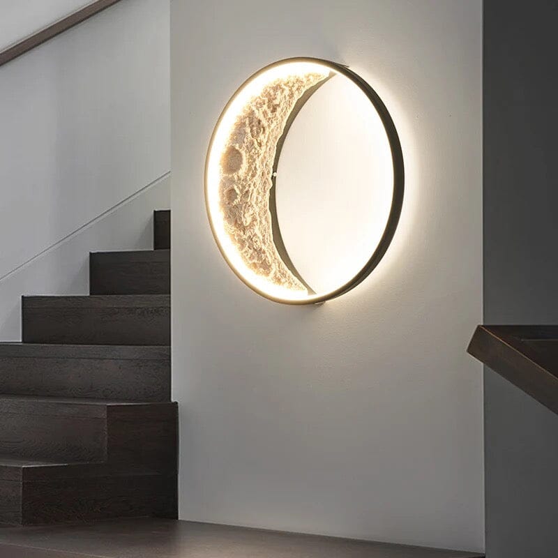 Simple Creative Half Moon Mural Wall Lamp