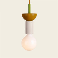 Colored Wood Blocks LED Pendant Light