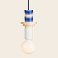 Colored Wood Blocks LED Pendant Light