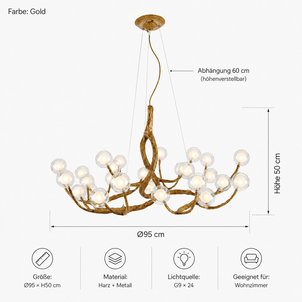 Kronleuchter Nordisch Retro Baum Zweig Lumeo Home