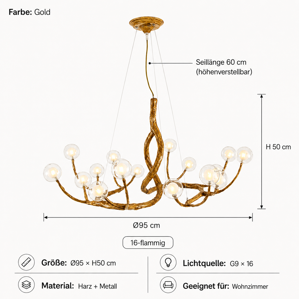 Kronleuchter Nordisch Retro Baum Zweig Lumeo Home