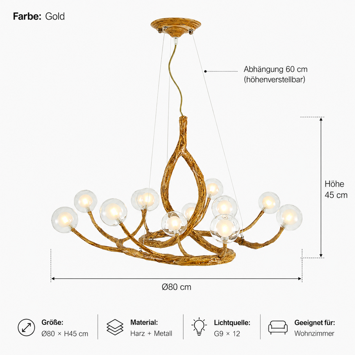Kronleuchter Nordisch Retro Baum Zweig Lumeo Home