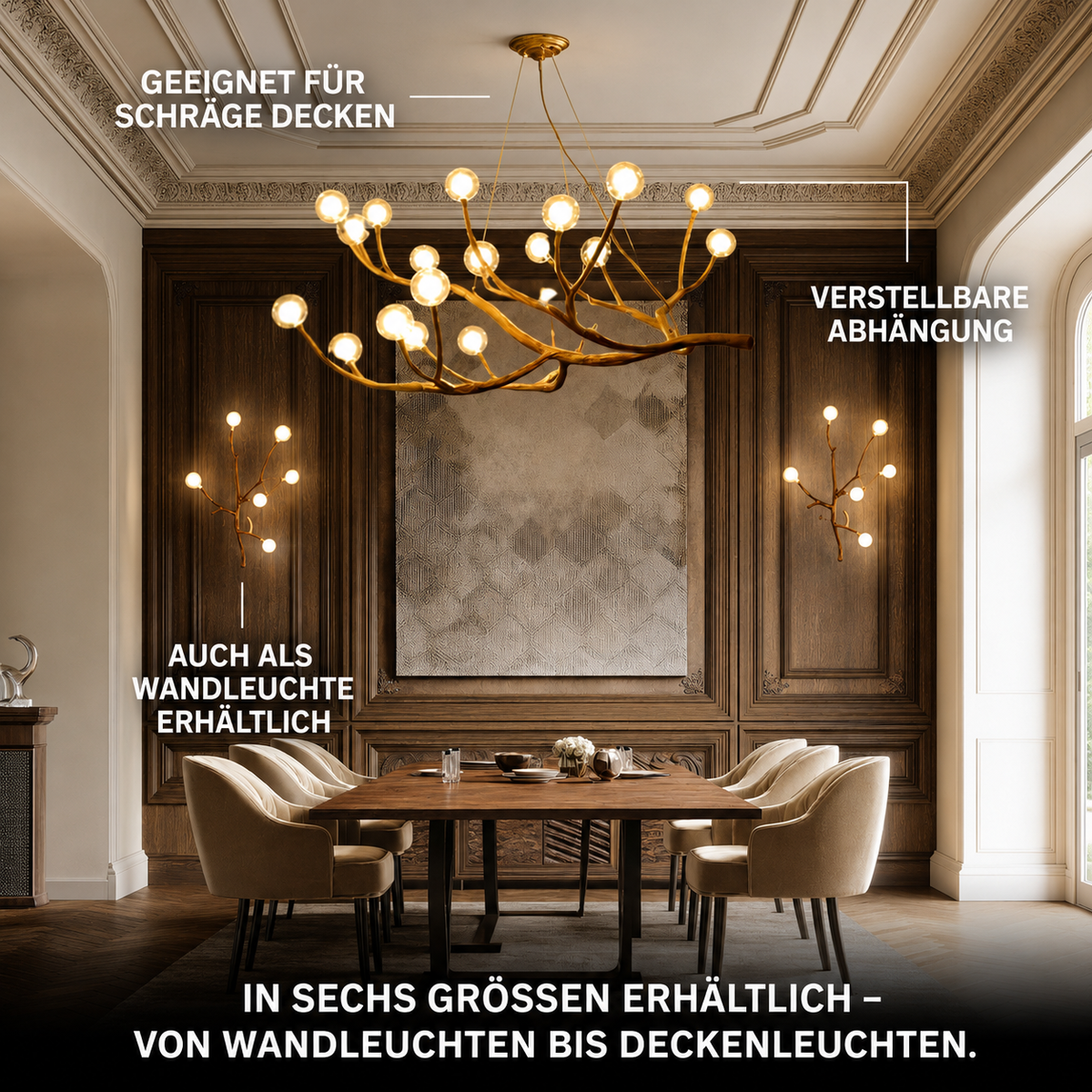 Kronleuchter Nordisch Rustikal Baum Zweig Lumeo Home