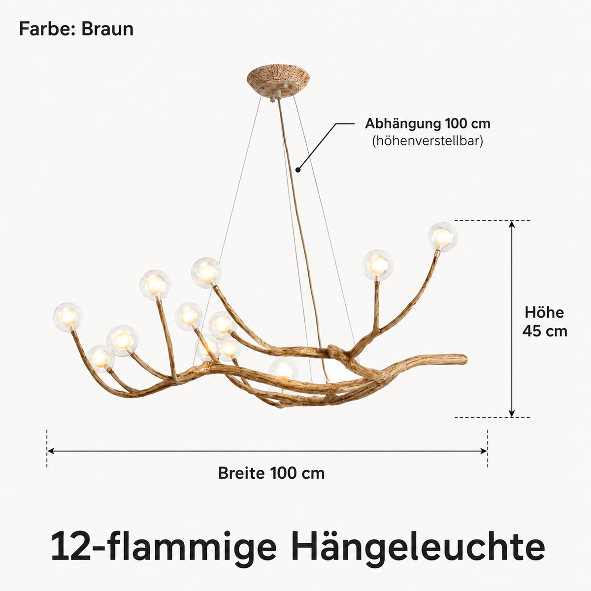 Kronleuchter Nordisch Rustikal Baum Zweig Lumeo Home