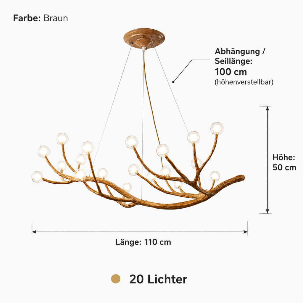Kronleuchter Nordisch Rustikal Baum Zweig Lumeo Home
