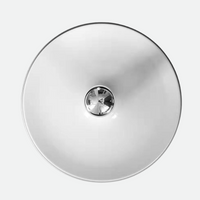 Sleek Space-Age Disk Ceiling Lamp