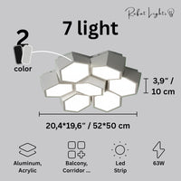Modern Geometry Alloy LED Ceiling Chandeliers