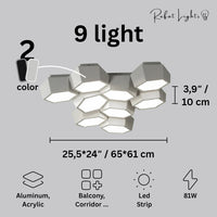 Modern Geometry Alloy LED Ceiling Chandeliers