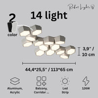 Modern Geometry Alloy LED Ceiling Chandeliers