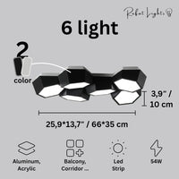 Modern Geometry Alloy LED Ceiling Chandeliers