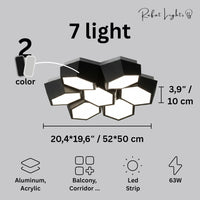 Modern Geometry Alloy LED Ceiling Chandeliers