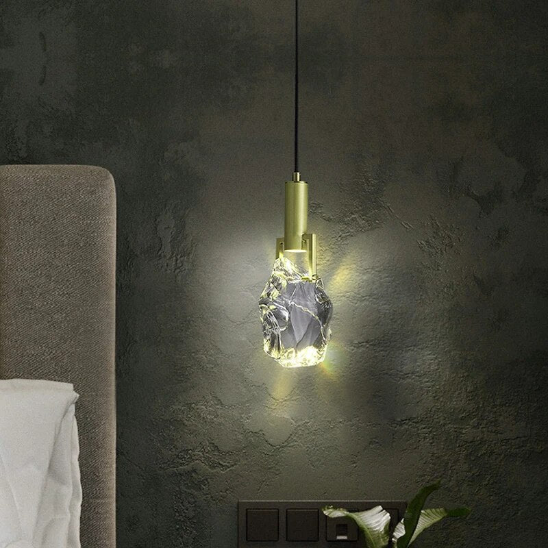 Modern Creative Crystal Stone Pendant Lamp