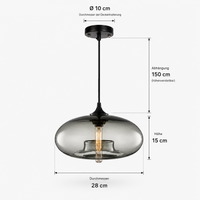 Pendelleuchte Glas Kugel Lumeo Home