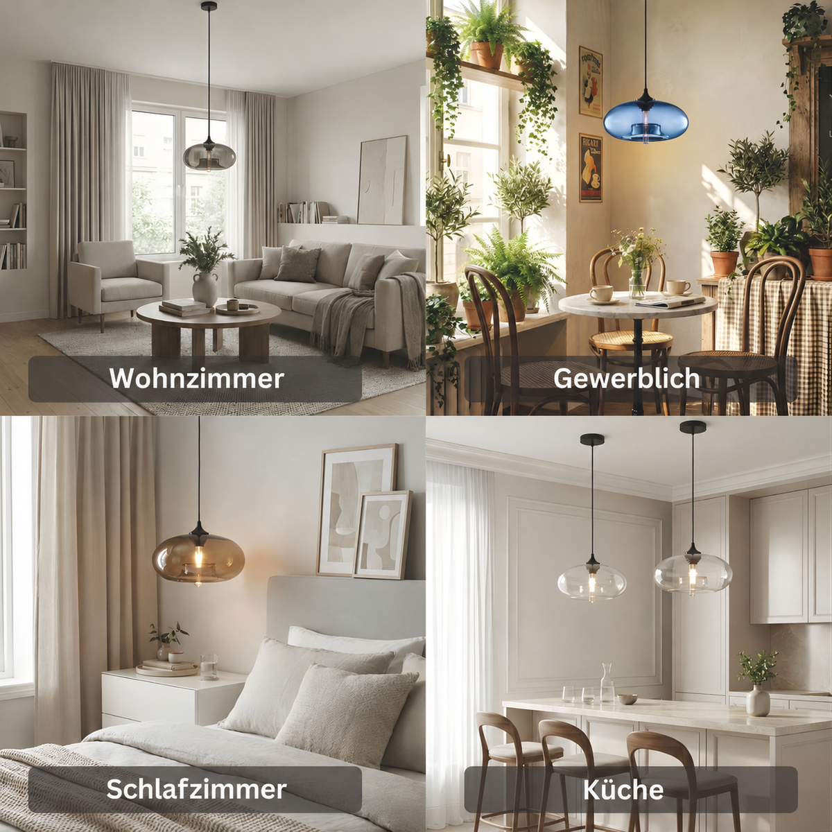 Pendelleuchte Glas Kugel Lumeo Home