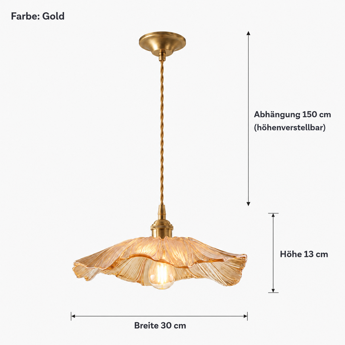 Pendelleuchte Vintage Blumen Glas Lumeo Home