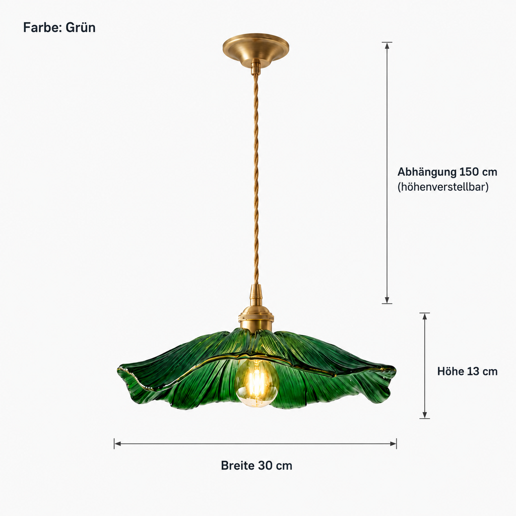 Pendelleuchte Vintage Blumen Glas Lumeo Home