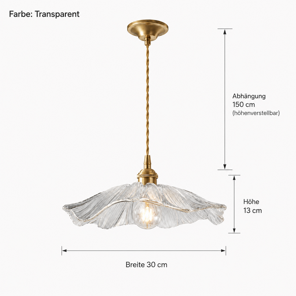 Pendelleuchte Vintage Blumen Glas Lumeo Home