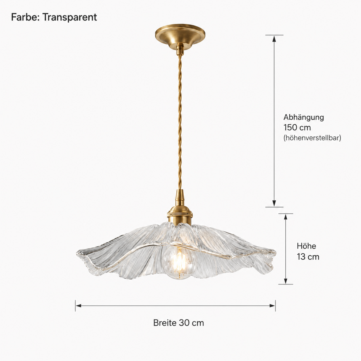 Pendelleuchte Vintage Blumen Glas Lumeo Home
