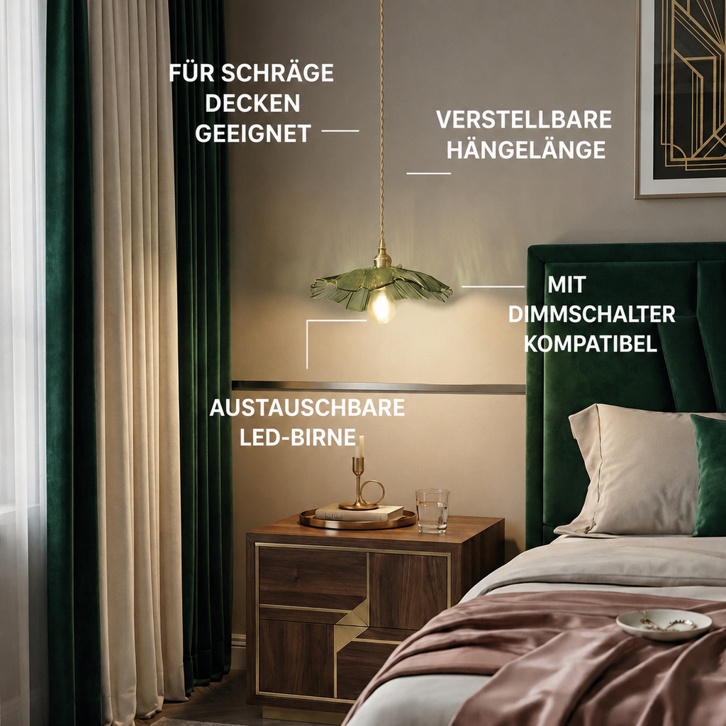Pendelleuchte Vintage Blumen Glas Lumeo Home