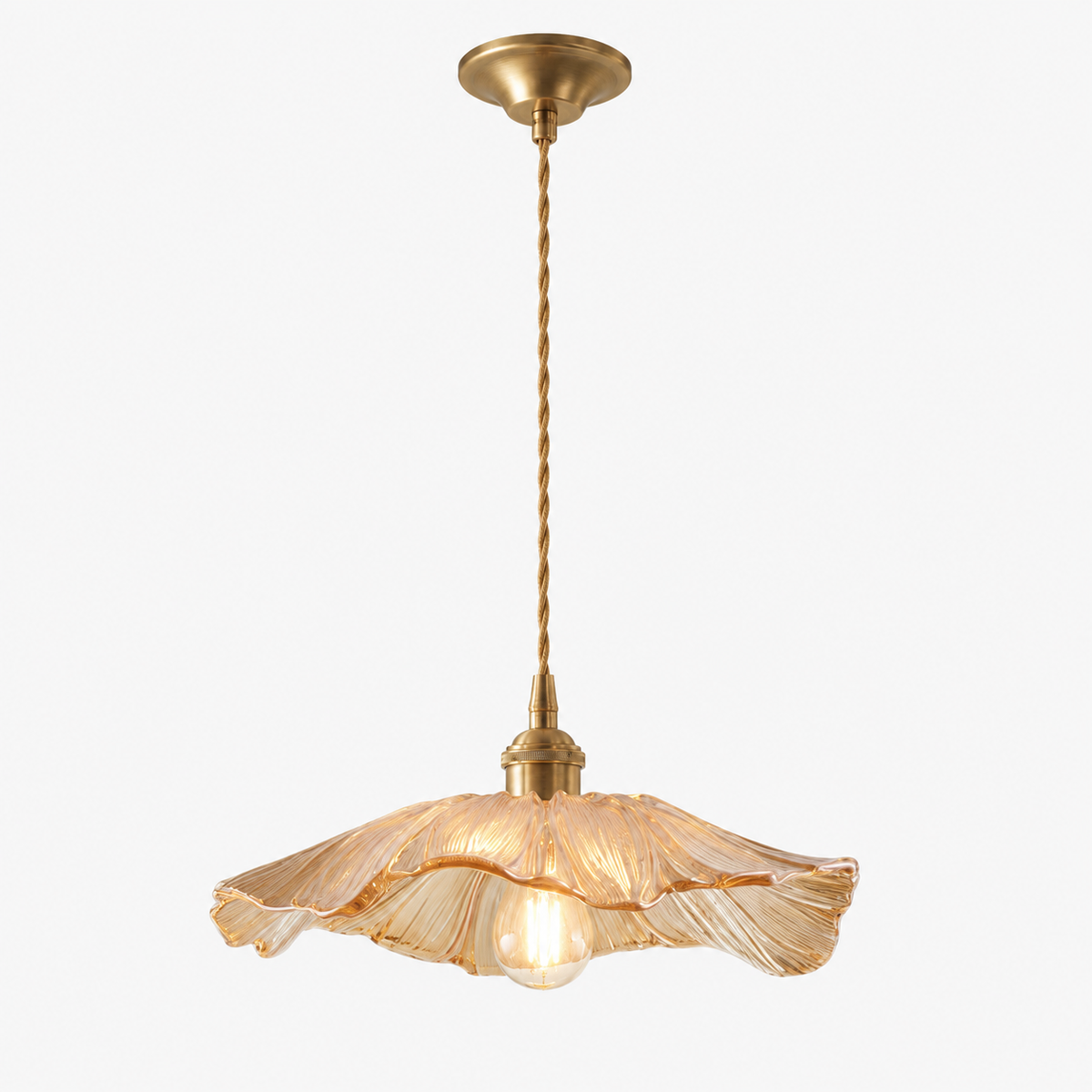 Pendelleuchte Vintage Blumen Glas Lumeo Home