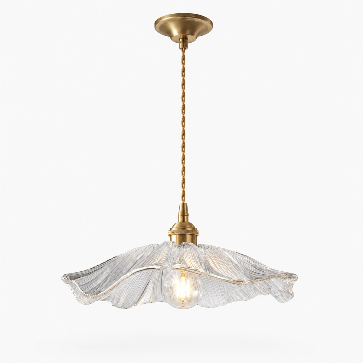 Pendelleuchte Vintage Blumen Glas Lumeo Home
