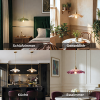 Pendelleuchte Vintage Blumen Glas Lumeo Home