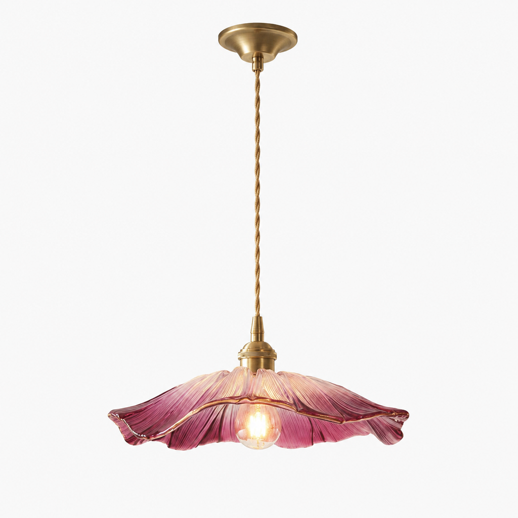 Pendelleuchte Vintage Blumen Glas Lumeo Home