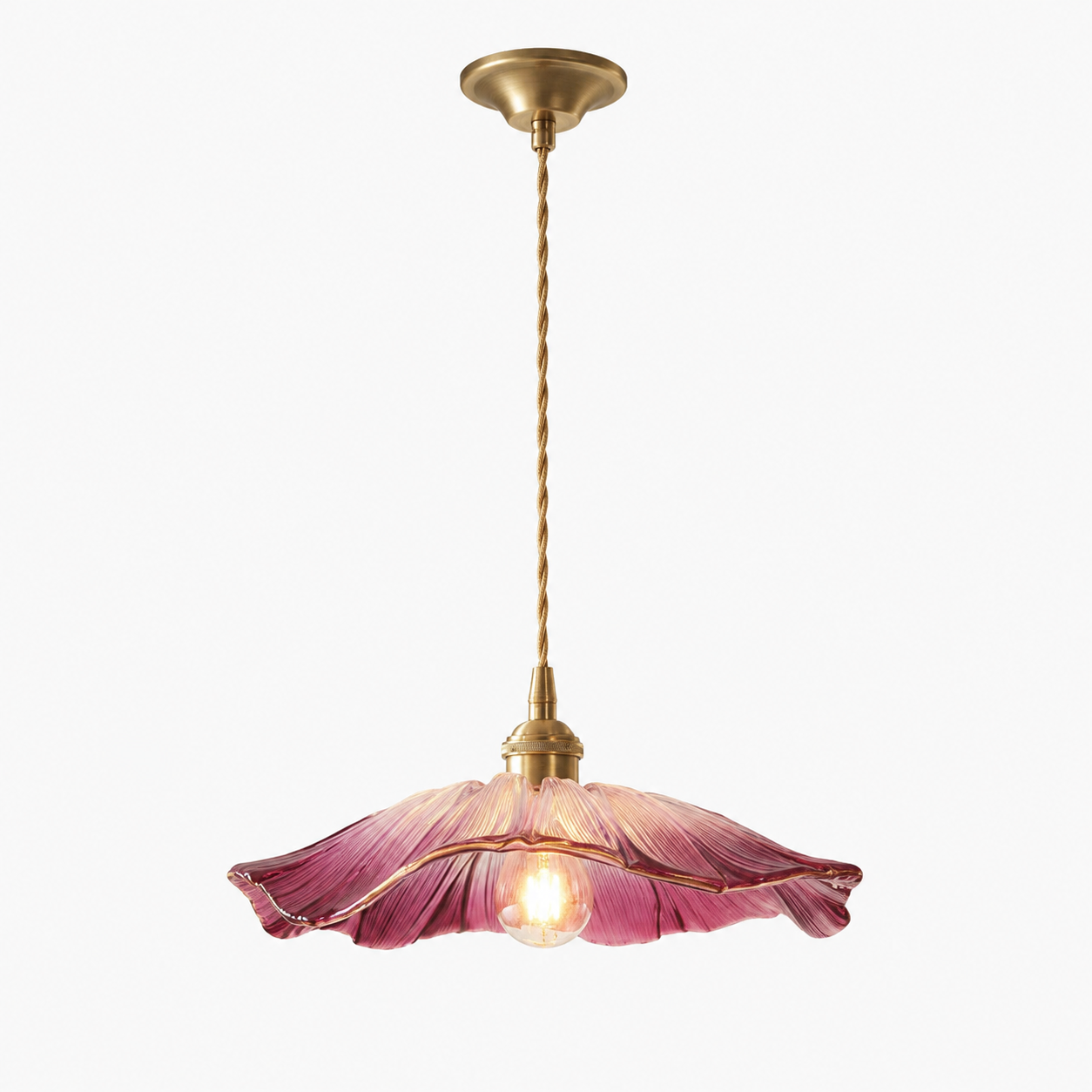 Pendelleuchte Vintage Blumen Glas Lumeo Home