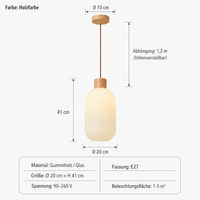 Pendelleuchte Weiß Loft Glas Schirm Lumeo Home