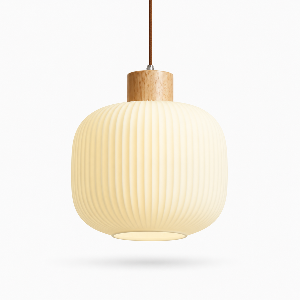 Pendelleuchte Weiß Loft Glas Schirm Lumeo Home