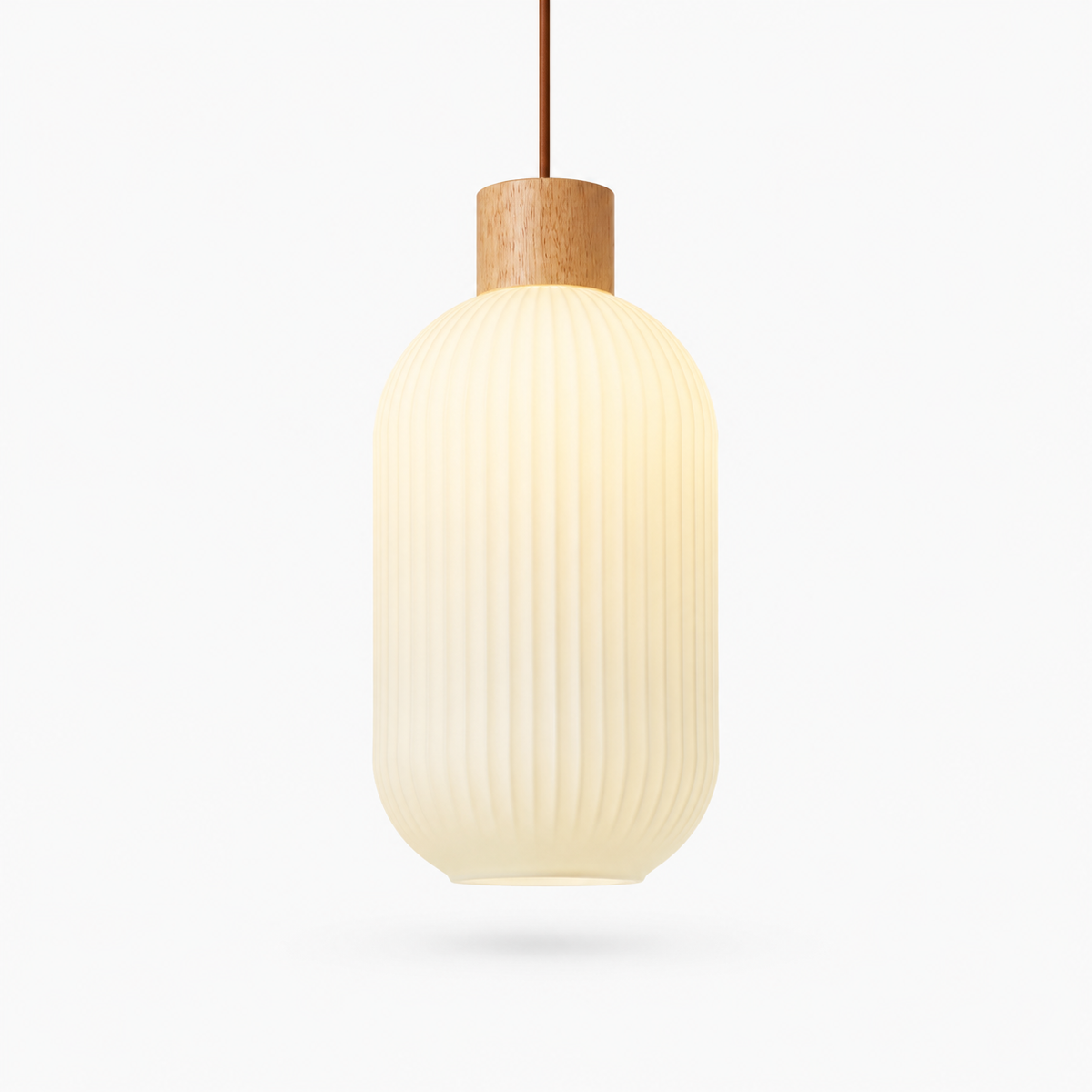 Pendelleuchte Weiß Loft Glas Schirm Lumeo Home