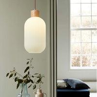 Pendelleuchte Weiß Loft Glas Schirm Lumeo Home