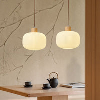 Pendelleuchte Weiß Loft Glas Schirm Lumeo Home