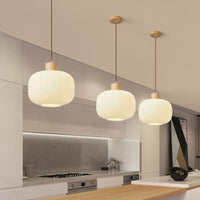 Pendelleuchte Weiß Loft Glas Schirm Lumeo Home