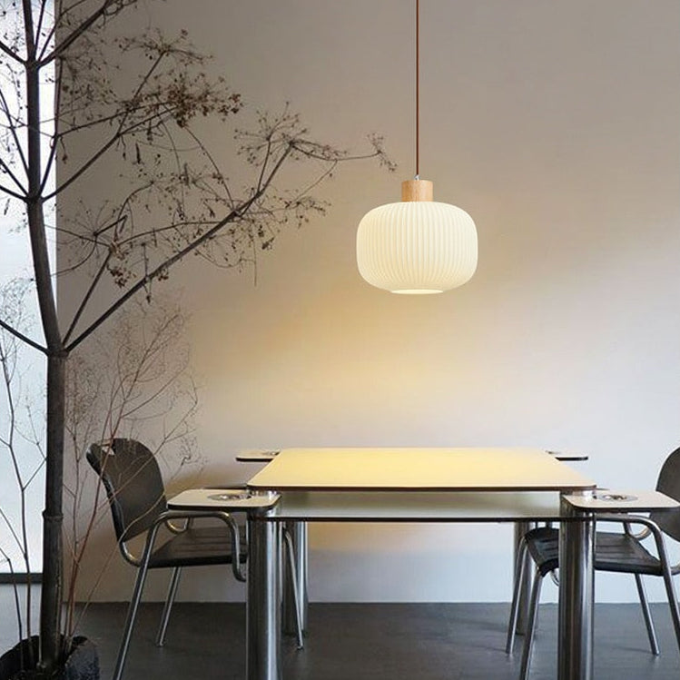 Pendelleuchte Weiß Loft Glas Schirm Lumeo Home