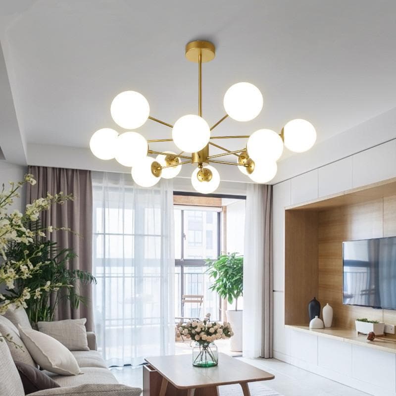 Glass Ball Rod Chandelier Light