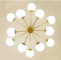 Glass Ball Rod Chandelier Light