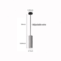 Sleek Concrete Tube Pendant Lamp